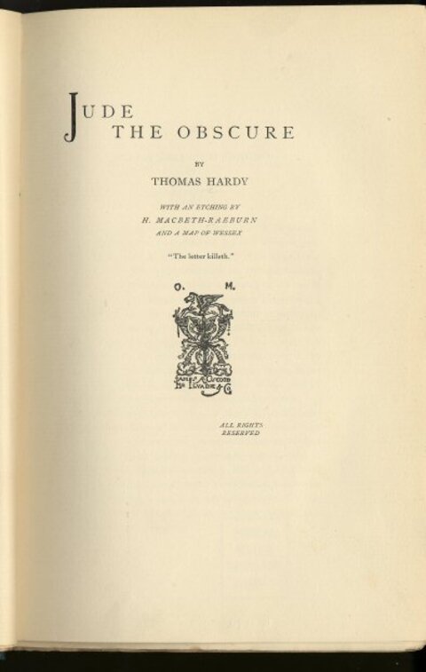 Cover for Jude the Obscure